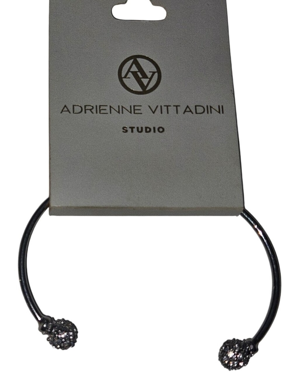 NWT BUNDLE OF 2 Adrienne Vittadini Sparkle Open Gold & Silver Bangle Bracelets - Picture 2 of 3